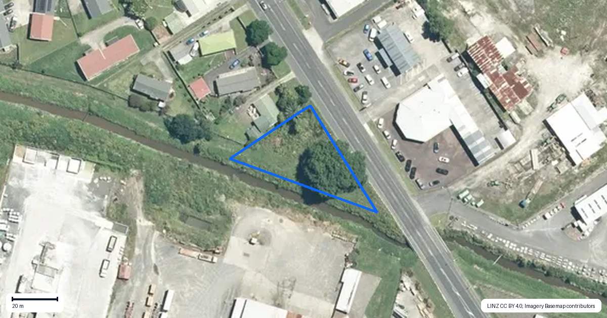 Property context map for 20 Puke Road, Paeroa