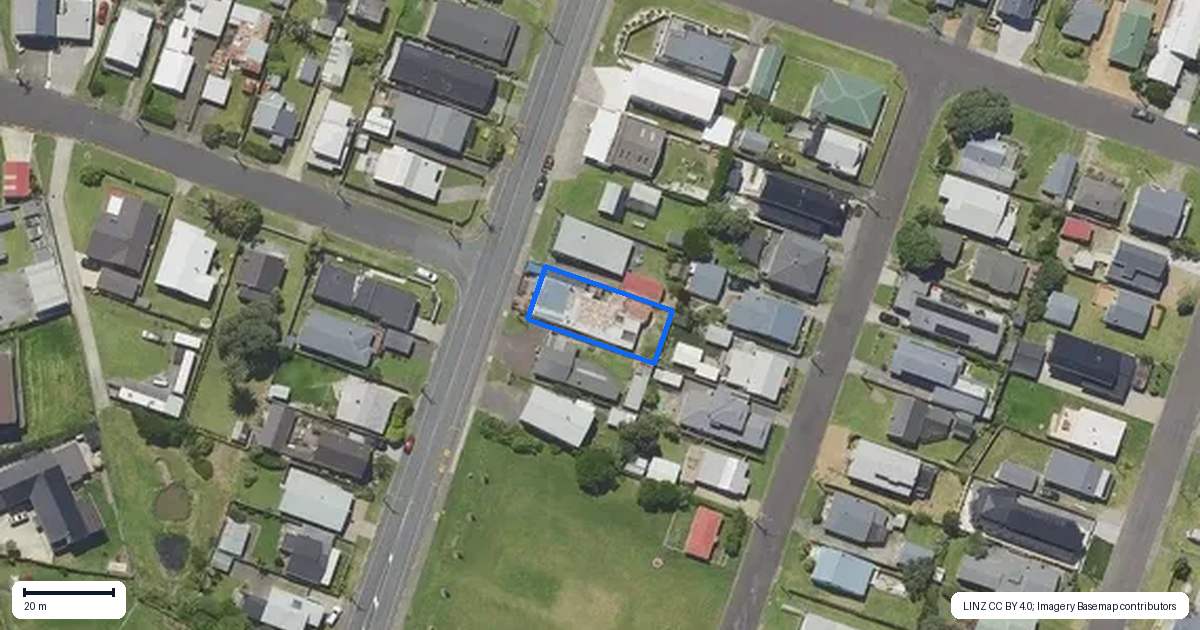 Property context map for 40 Beach Road, Waihi Beach