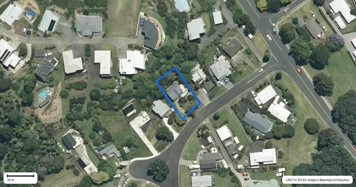 Property context map for 113 Waireka Place, Whangamata