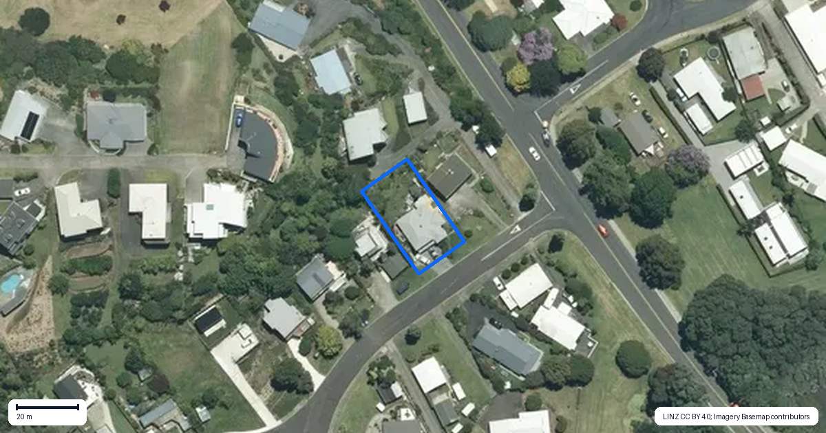 Property context map for 109 Waireka Place, Whangamata