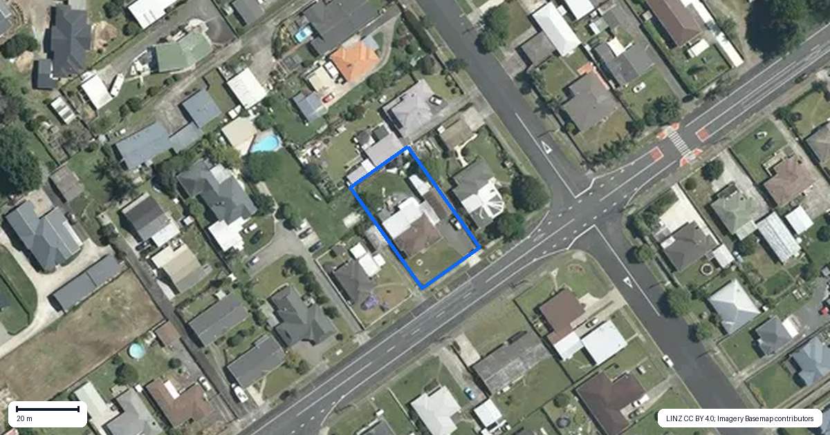 Property context map for 13 Coronation Road, Morrinsville