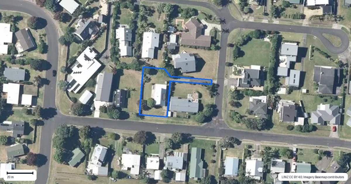 Property context map for 103 Pacific Parade, Matarangi, Whitianga