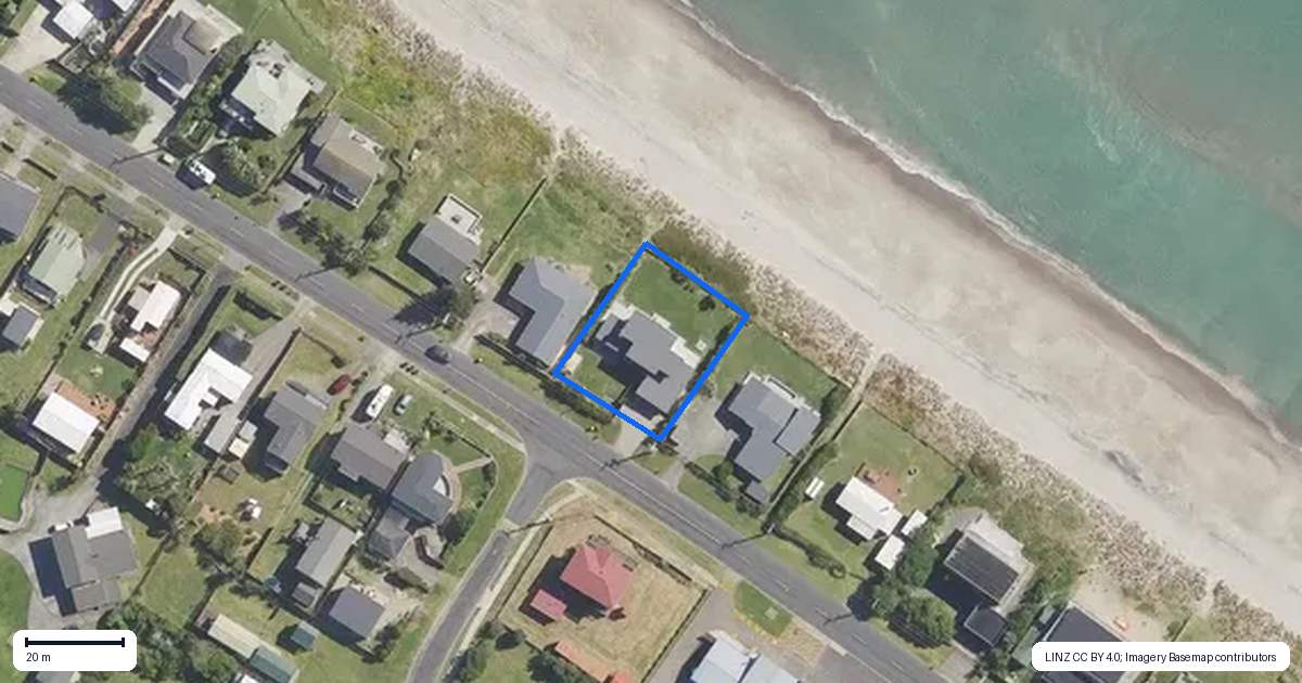 Property context map for 21 Pukehina Parade, Pukehina