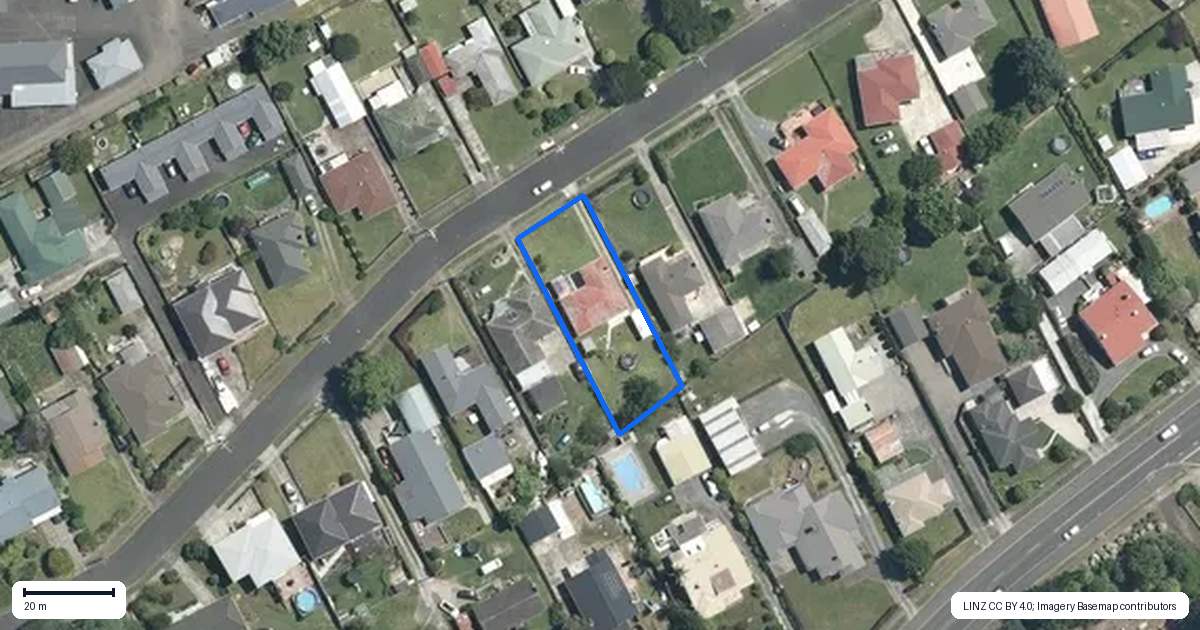 Property context map for 20 Osborne Avenue, Morrinsville