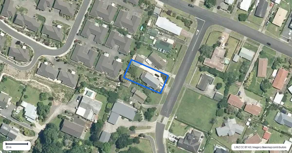 Property context map for 7 Taniwha Street, Paeroa