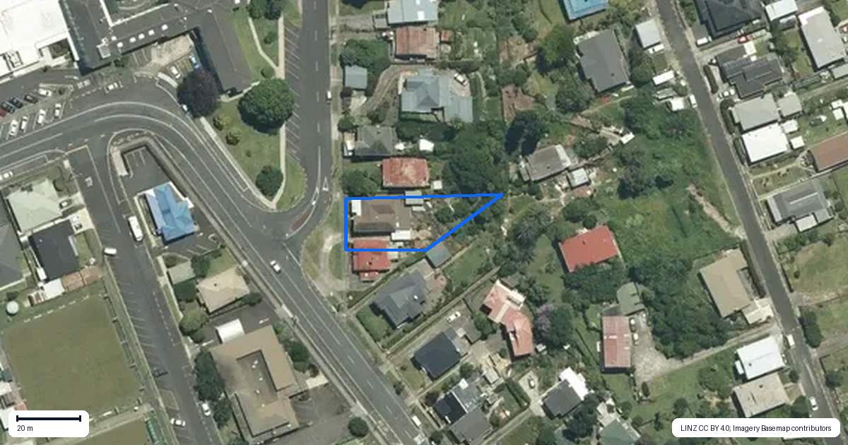 Property context map for 102 Karaka Road, Thames