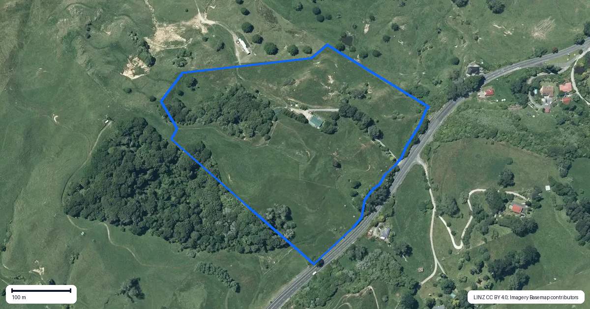 Property context map for 26 State Highway 3, Te Kuiti