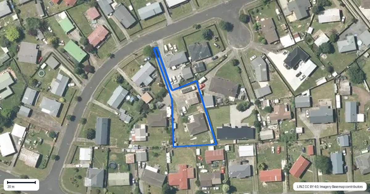 Property context map for 12 Wairoa Place, Tokoroa
