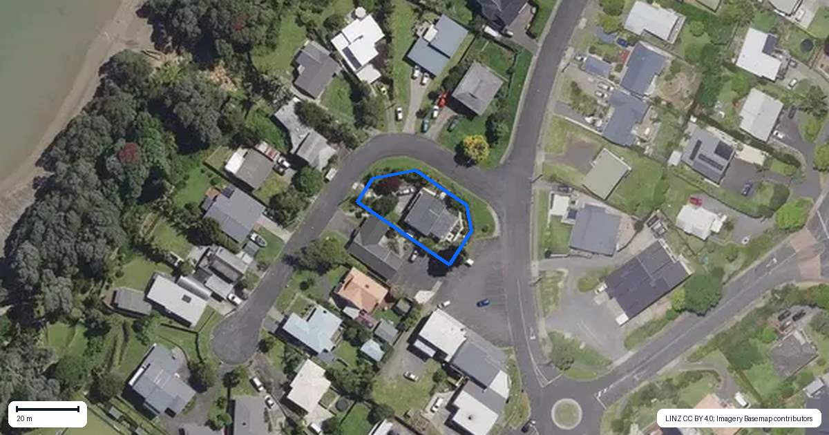 Property context map for 1 Kowai Grove, Omokoroa