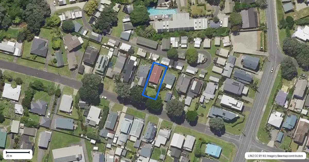 Property context map for 34 Ocean View Road, Waihi Beach