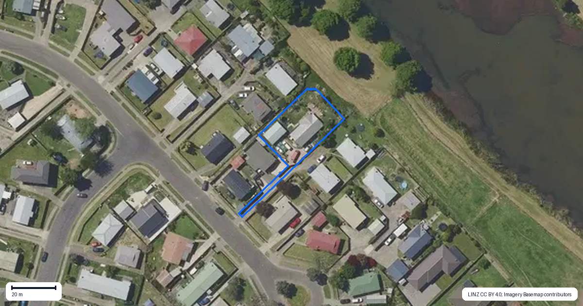 Property context map for 40 Hotene Street, Whakatane