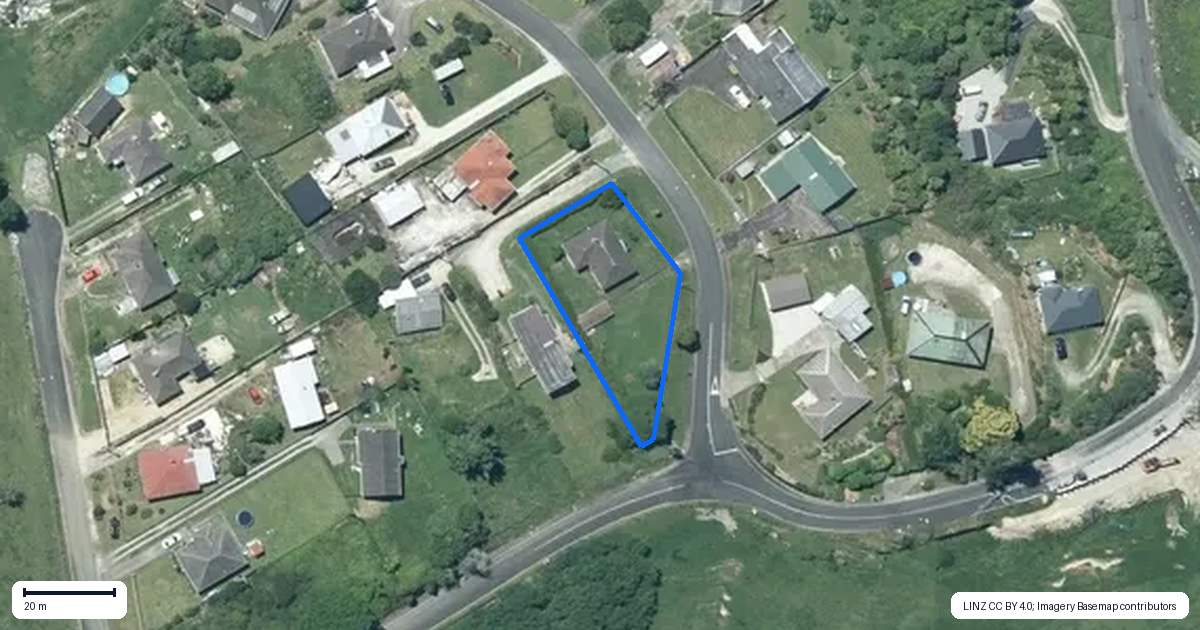 Property context map for 1 Henderson Street, Te Kuiti