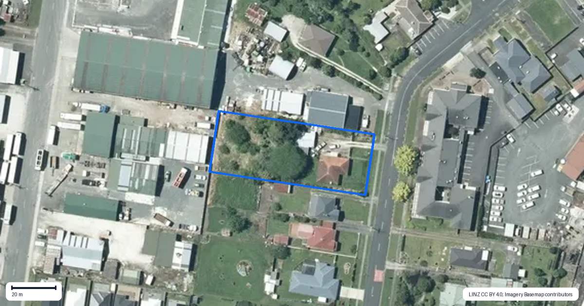 Property context map for 18 Queen Street, Te Kuiti