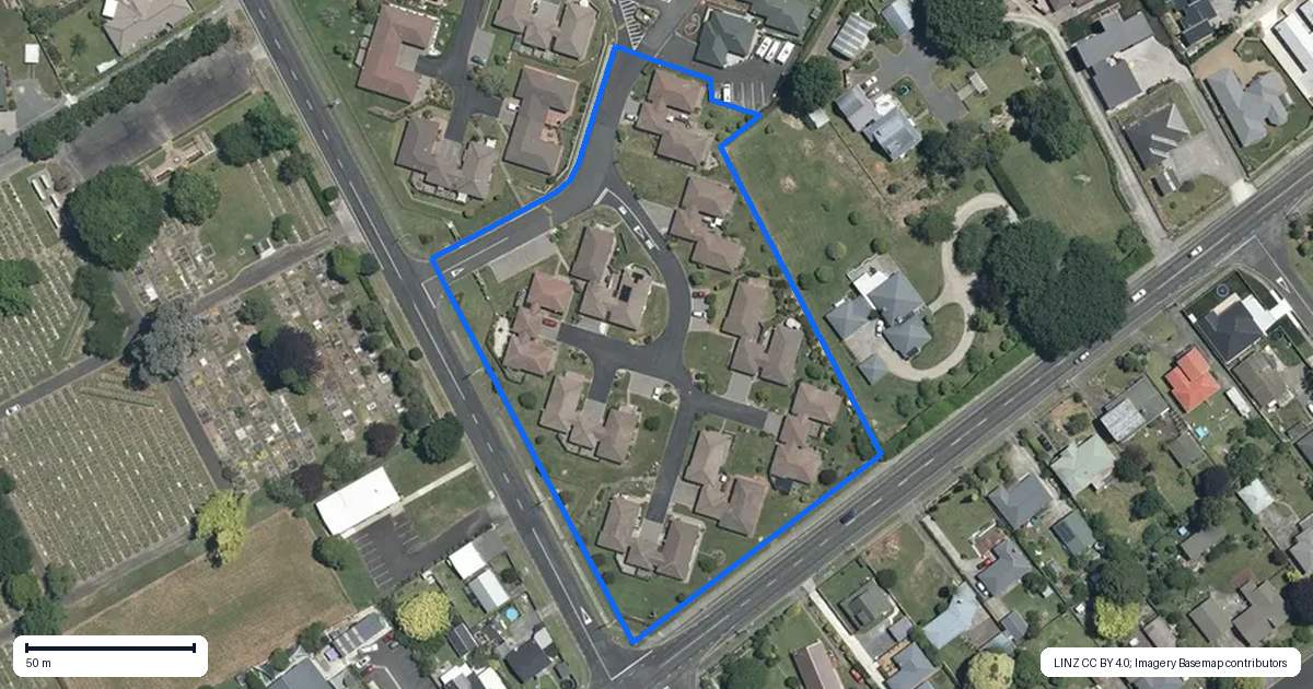 Property context map for 9/2 Seales Road, Morrinsville