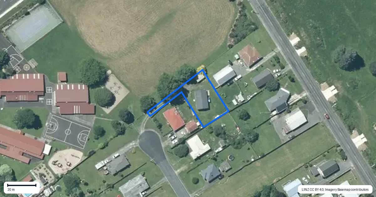 Property context map for 16A Manawaiti Street, Te Kuiti