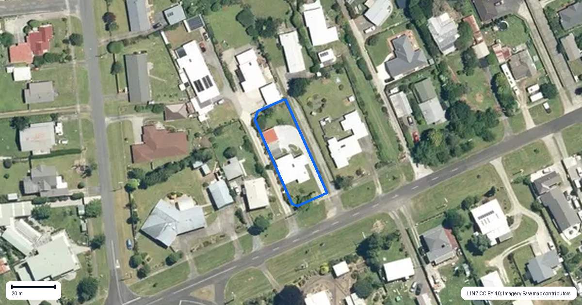 Property context map for 35 Mataura Road, Waihi