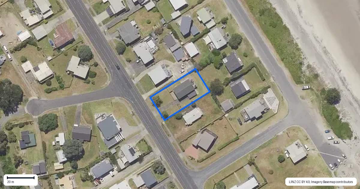 Property context map for 281 Seaforth Road, Waihi Beach