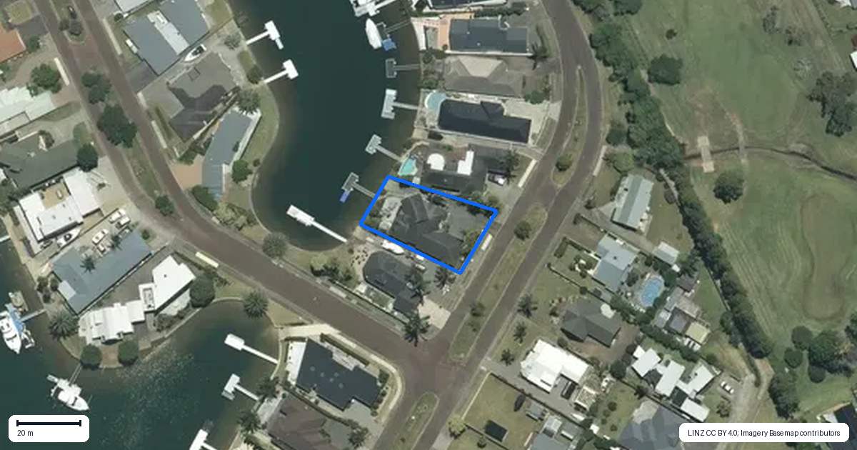 Property context map for 503 Waterways Parade, Pauanui