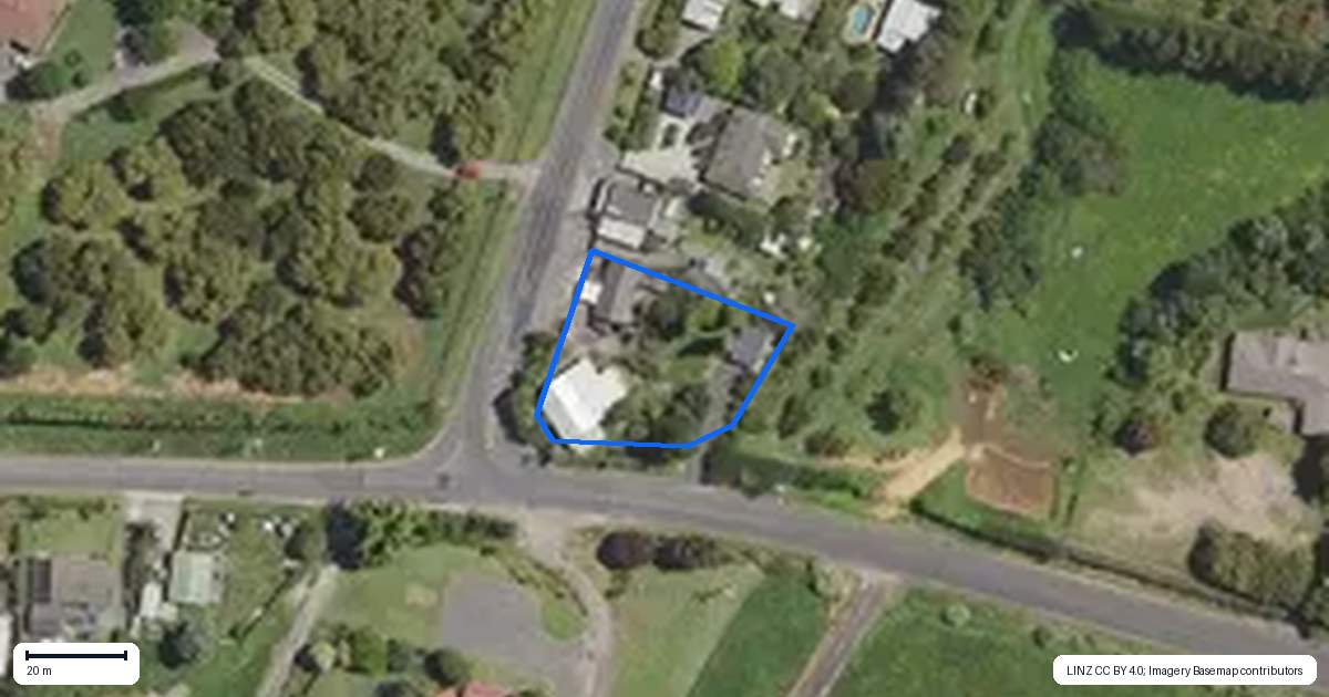 Property context map for 47 Barrett Road, Whakamarama