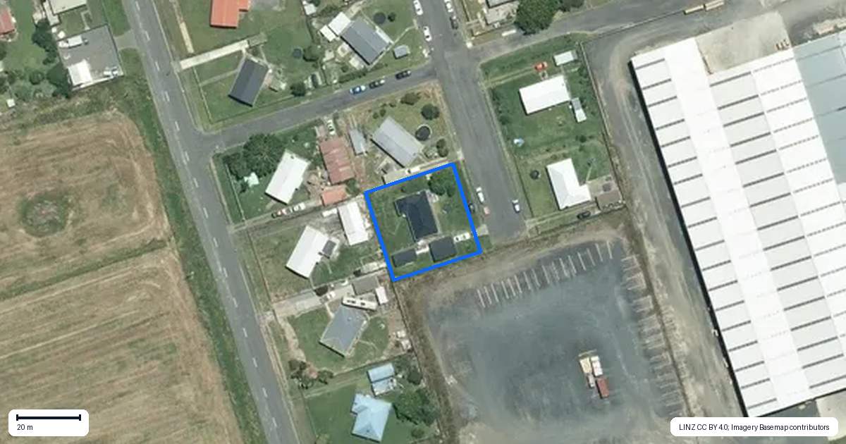 Property context map for 20 Rakino Drive, Kerepehi, Paeroa