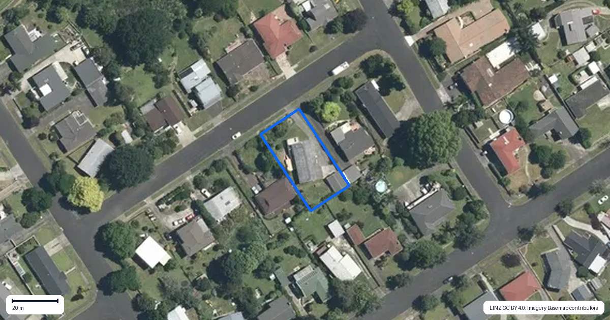 Property context map for 8 Paul Avenue, Morrinsville