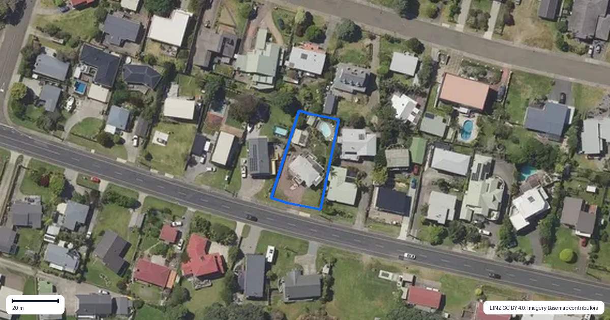 Property context map for 129 Harbour Road, Ohope