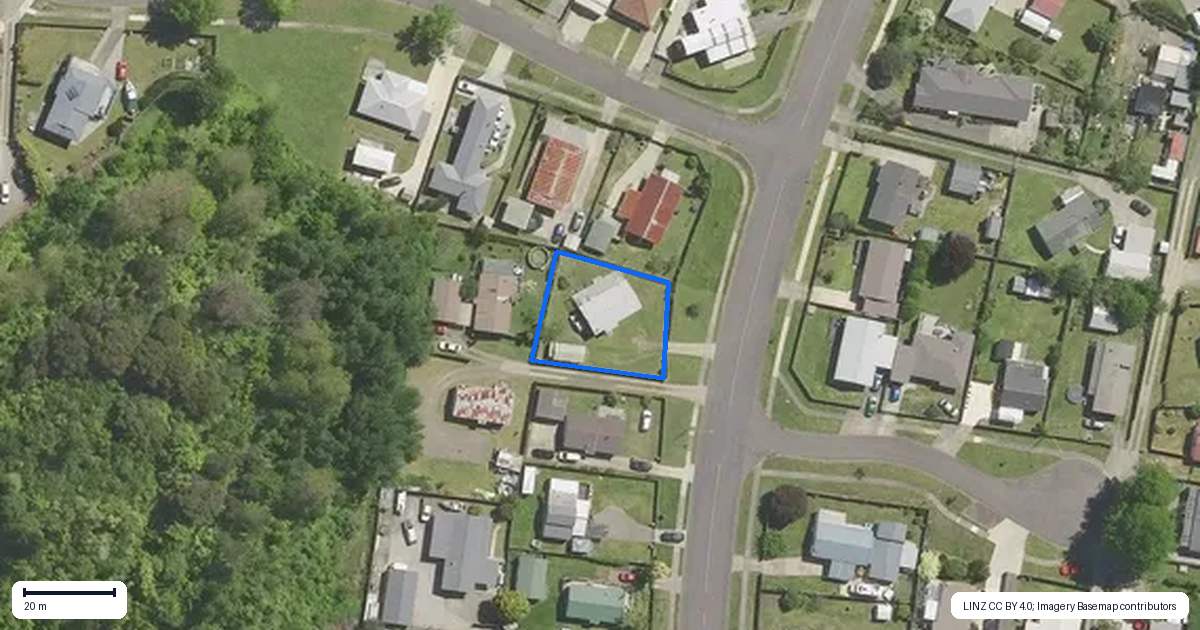 Property context map for 17 Beattie Road, Kawerau