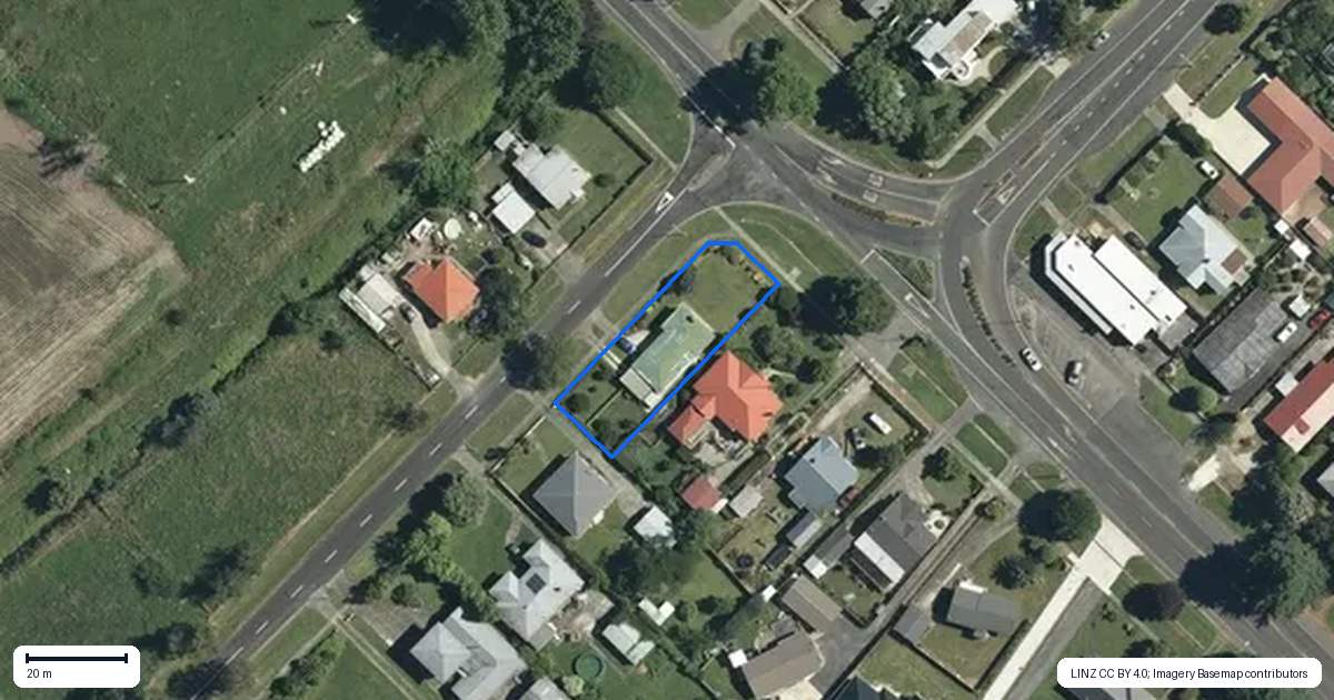 Property context map for 1 Gordon Avenue, Te Aroha