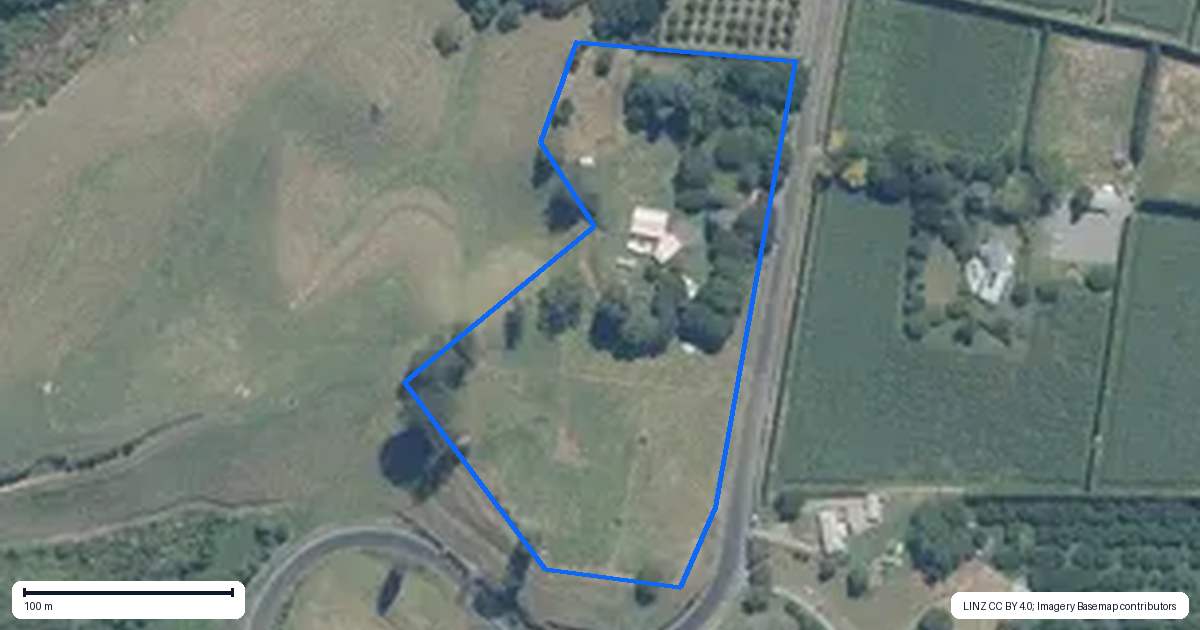 Property context map for 566 Maniatutu Road, Pongakawa