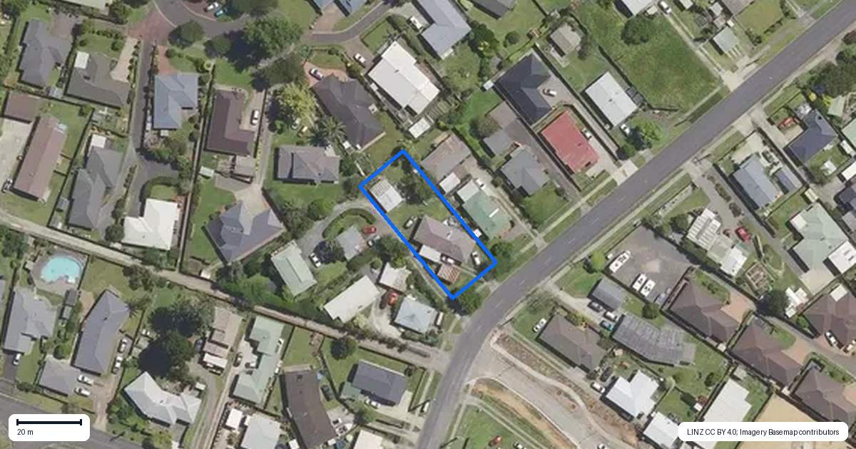 Property context map for 116 Park Road, Katikati