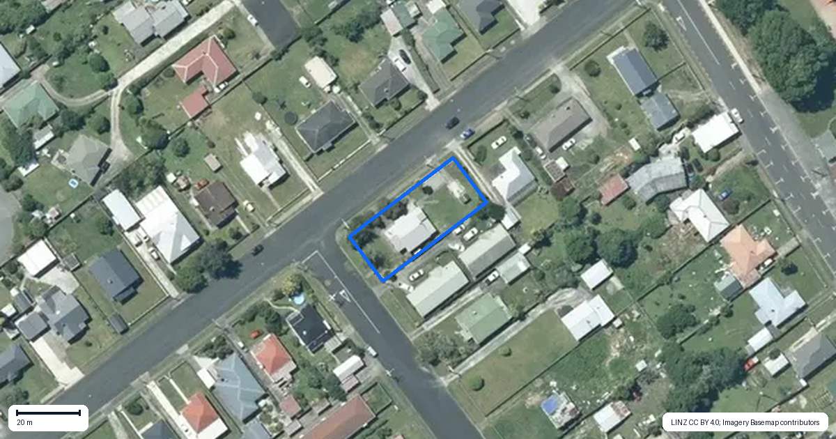 Property context map for 1 Nettie Street, Te Kuiti