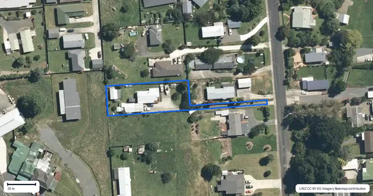 Property context map for 8A Moule Street, Kihikihi, Te Awamutu