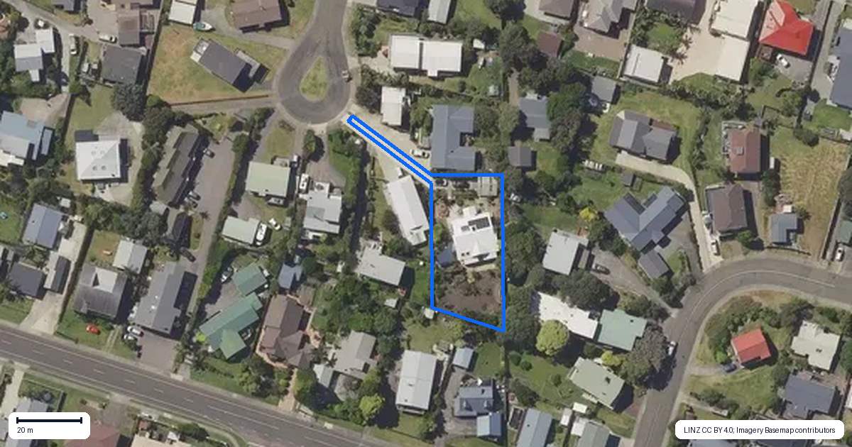 Property context map for 7 Mason Place, Ohope
