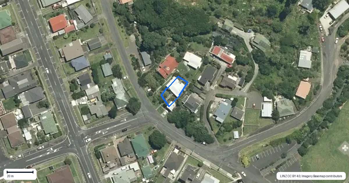 Property context map for 130 Bella Street, Thames