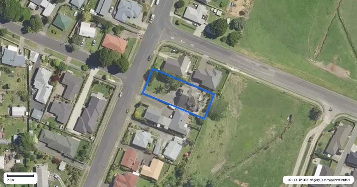 Property context map for 48 Oxford Street, Te Puke