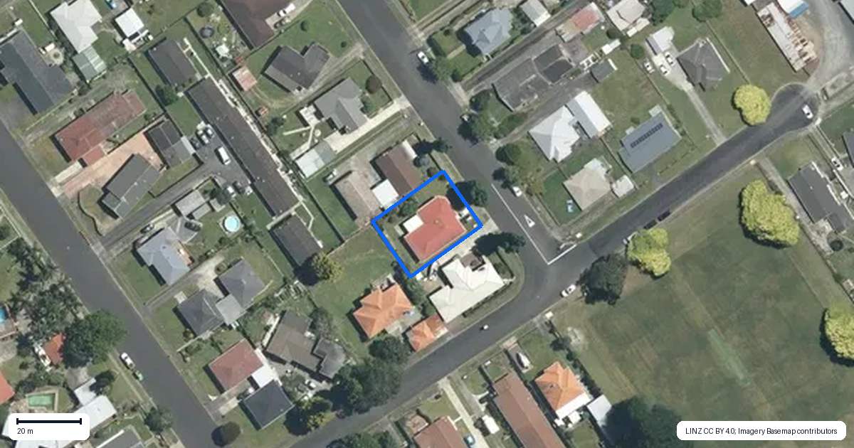 Property context map for 1A David Street, Morrinsville