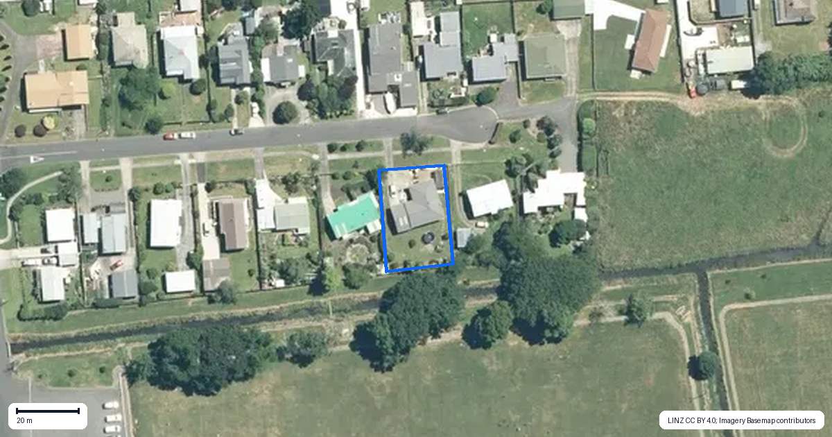 Property context map for 13 Prospect Terrace, Paeroa