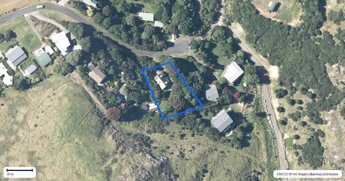 Property context map for 36 Otama Beach Road, Opito Bay, Whitianga