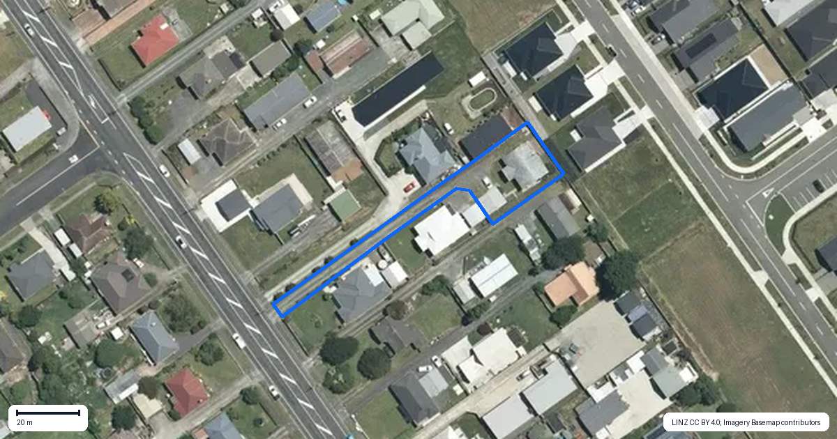 Property context map for 198B Studholme Street, Morrinsville