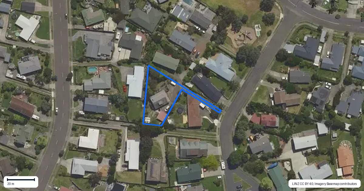 Property context map for 14 The Glebe, Coastlands, Whakatane
