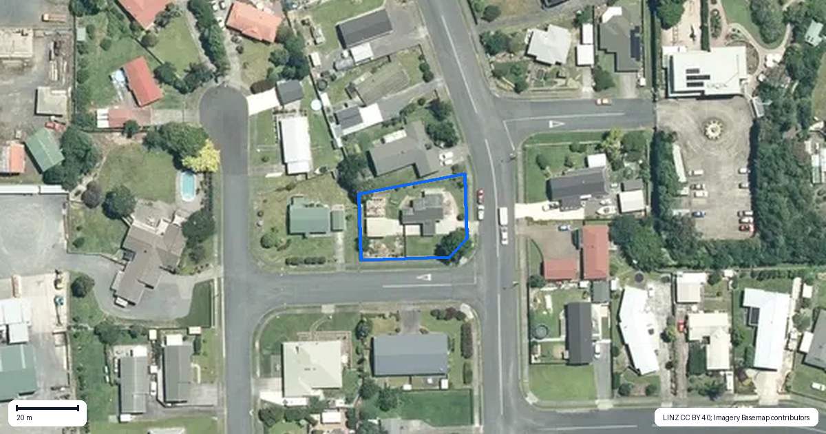 Property context map for 14 Darlington Street, Ngatea