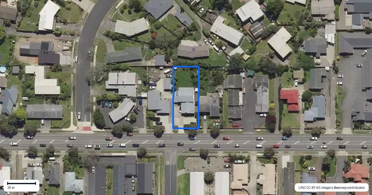 Property context map for 56 Landing Road, Whakatane