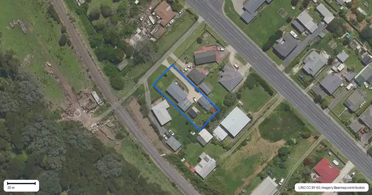Property context map for 17 Division Street, Matata