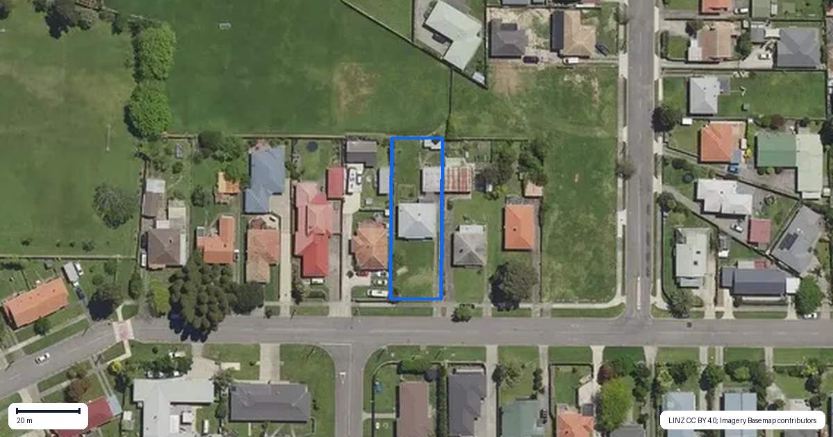 Property context map for 40 Salonika Street, Whakatane