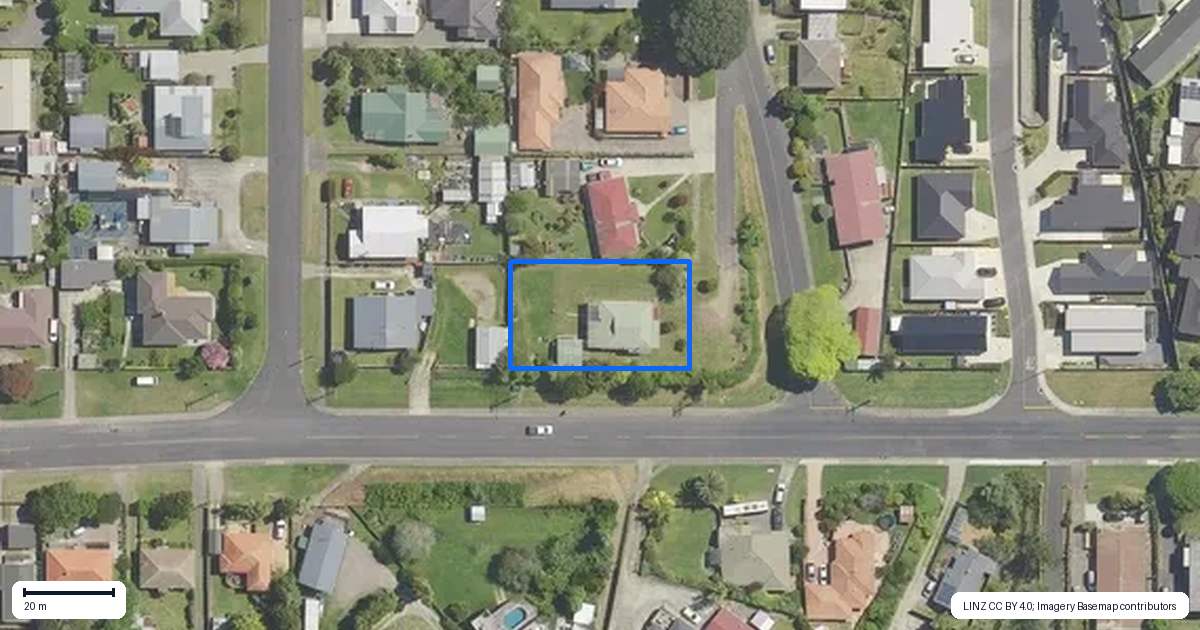 Property context map for 17 Oroua Street, Te Puke