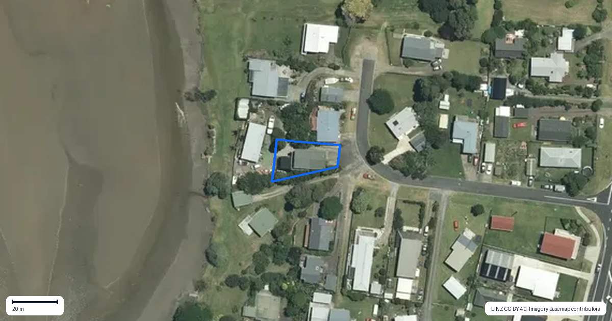Property context map for 20 Daphne Road, Tairua