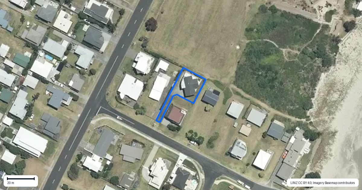 Property context map for 102B Hinemoa Street, Whangamata