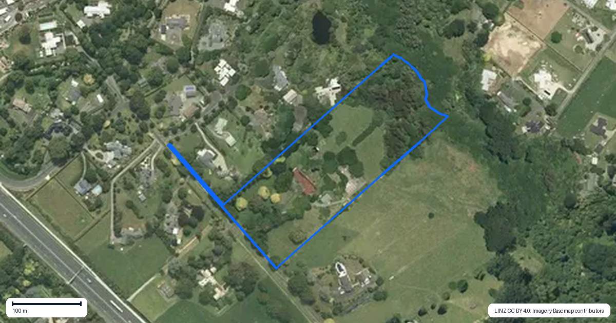 Property context map for 133 Bollard Road, Tamahere, Hamilton