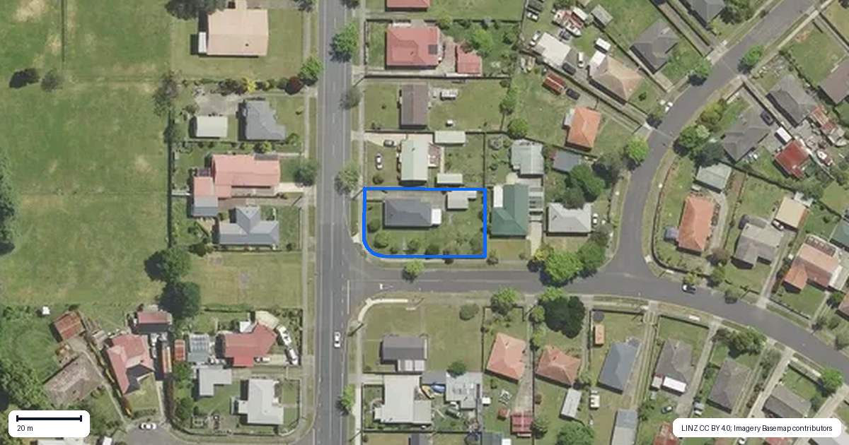 Property context map for 132 Onslow Street, Kawerau