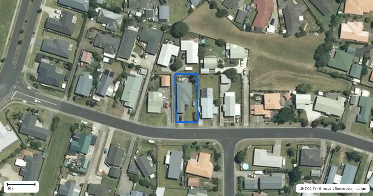 Property context map for 45 Whitby Avenue, Whitianga